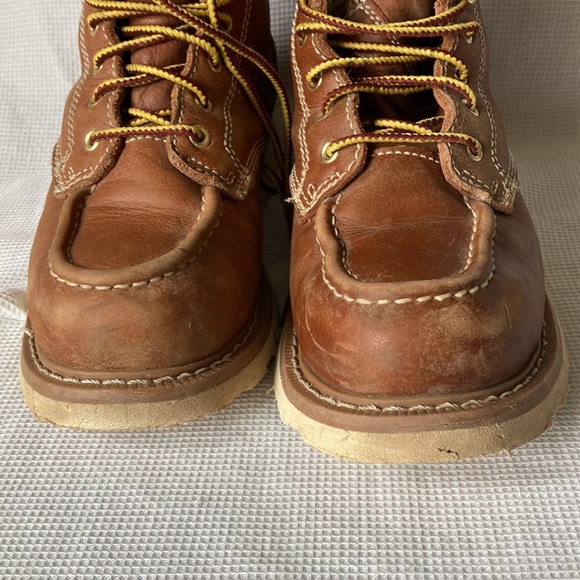 Herman Survivors Oakridge Steel Toe Work Boots Brown Leather Size 7.5 - Picture 12 of 12